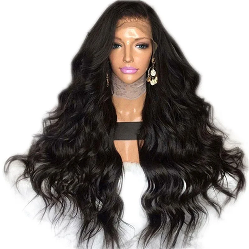 300% Density lace Body Wave Wigs  Human Hair Wigs Pre-Plucked Natural Hair Line with Baby Hair