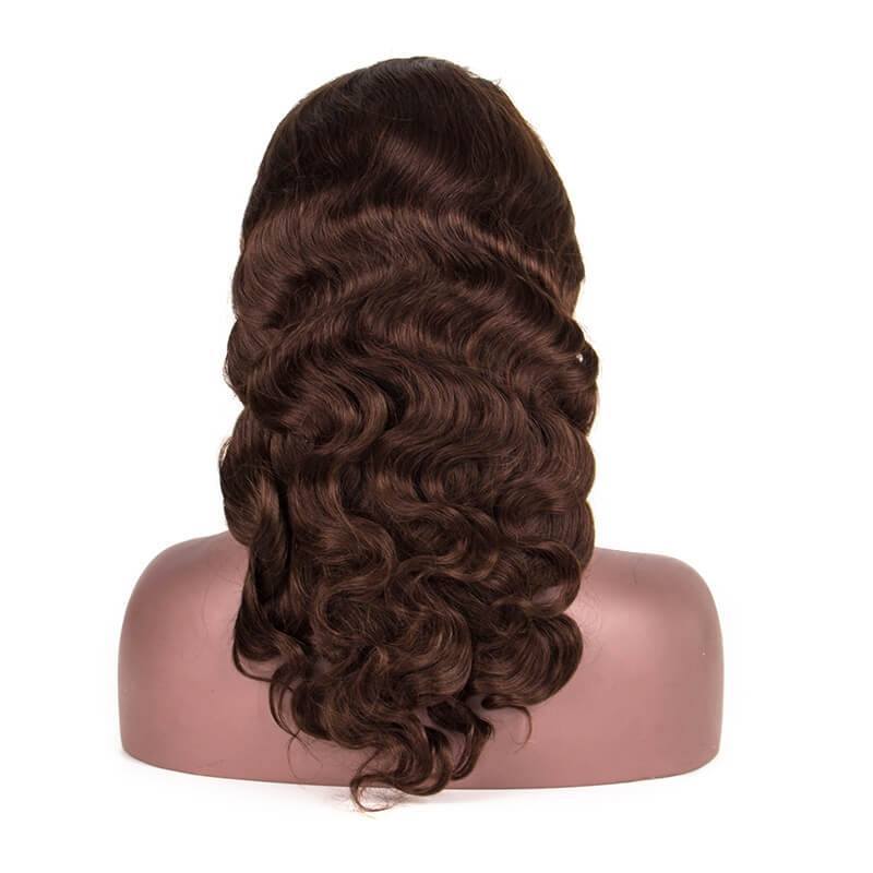 300% Density lace Wigs Body Wave  Human Hair Wigs for black women #4 color Natural Hair Line