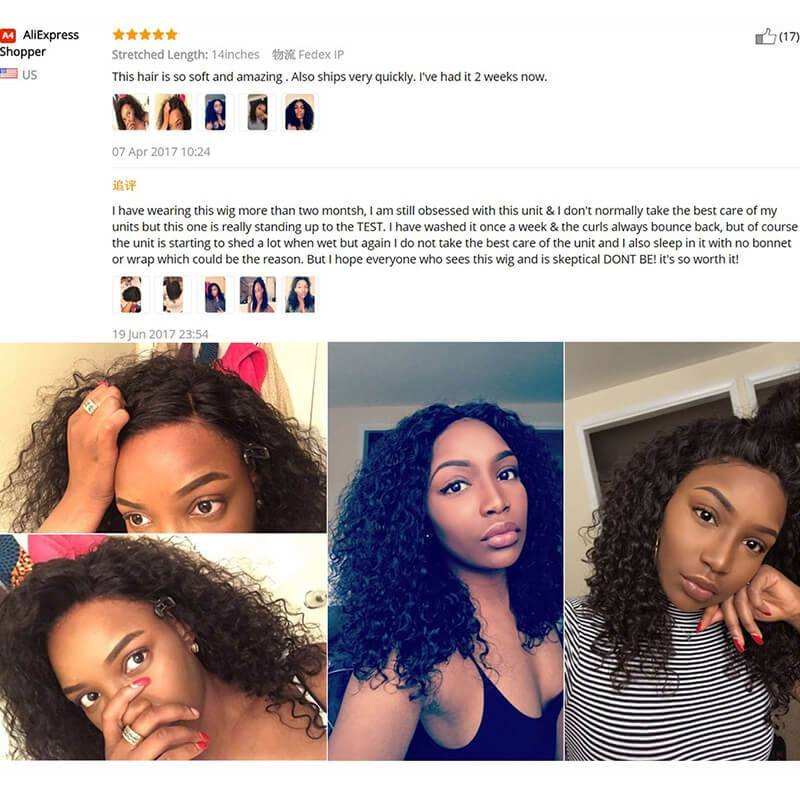 300% Density African American Lace Front Wigs For Women Brazilian Curly Human Hair Lace Wig Pre Plucked Full Ends