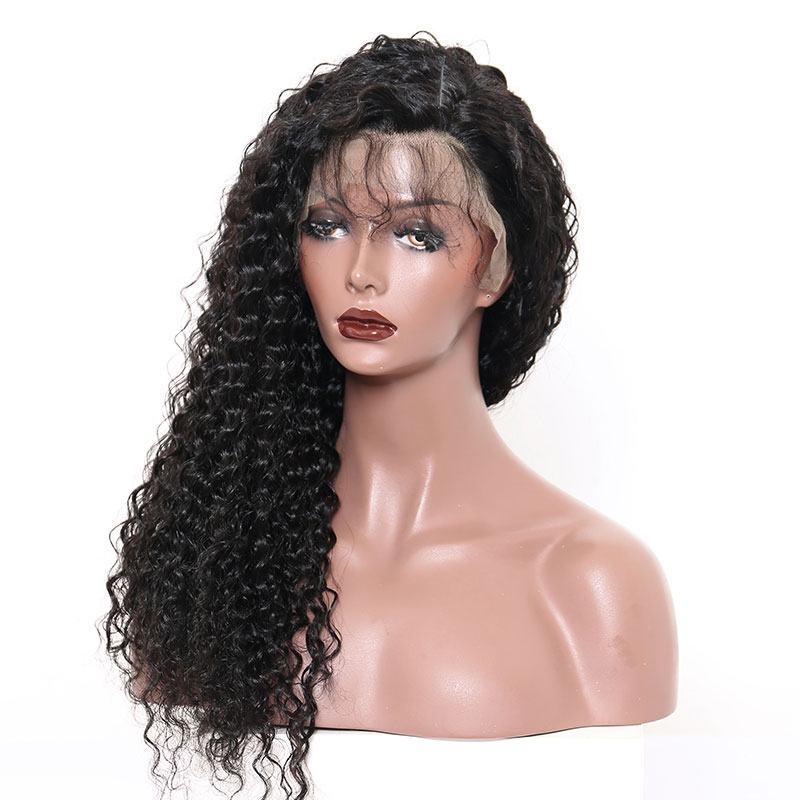 300% Density Wig Deep Wave Malaysian Lace Wigs with Baby Hair for Black Women Pre-Plucked Natural Hair Line