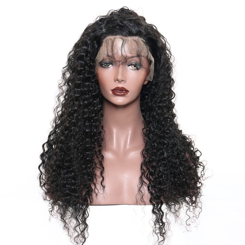 300% Density Wig Deep Wave Malaysian Lace Wigs with Baby Hair for Black Women Pre-Plucked Natural Hair Line