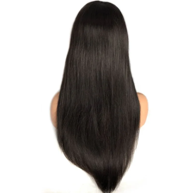 Pre-Plucked 300% Density Lace Front Wig Silky Straight Glueless  Wigs with Baby Hair