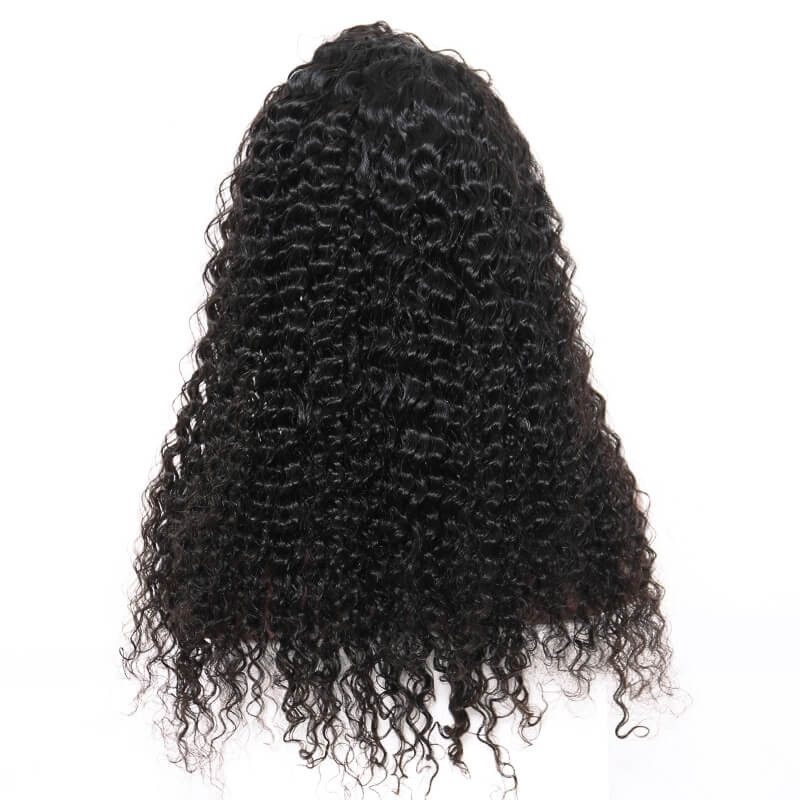 300% Density Pre-Plucked Kinky Curly Human Hair Wigs Natural Hair Line Lace Front Wigs Malaysian Virgin Hair