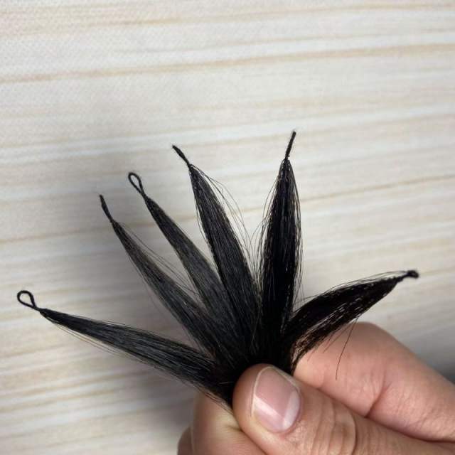Feather Line Hair Extensions 100% Human Hair Natural Brazilian Human Hair Full Head Professional Hair Feathers 1B# Kinky Straight hair 200pcs/ Lot