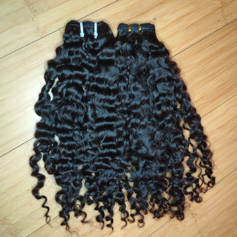 Raw Human Virgin Hair Extensions Natural Color Grade 12A Raw Cuticle Aligned Hair Burmese Curly Hair Weave Bundles