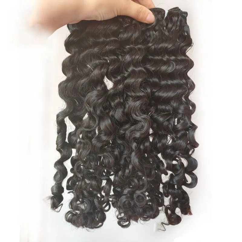 Wholesale Garde 12A Virgin Burmese Curly Human Hair Extensions Raw Burmese Deep Curly Hair Natural Color 8"-30"