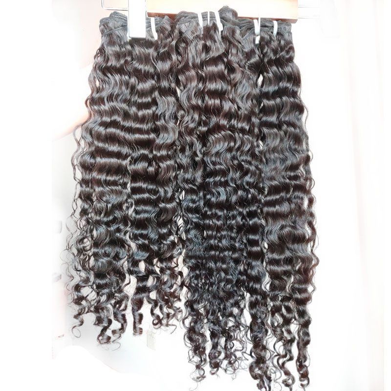 Raw Human Virgin Hair Extensions Natural Color Grade 12A Raw Cuticle Aligned Hair Burmese Curly Hair Weave Bundles