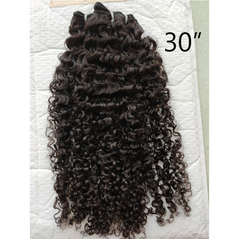 Human Hair Curly Extensions Grade 12A Virgin Raw Cambodian Hair Vendor Weave Bundles Natural Color Can Be Dyed