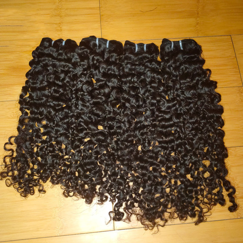 Unprocessed Raw Cambodian Curly Hair , Garde 12A Quality 80 Percent Cambodian Virgin Human Hair Deep Curly Can Be Dyed