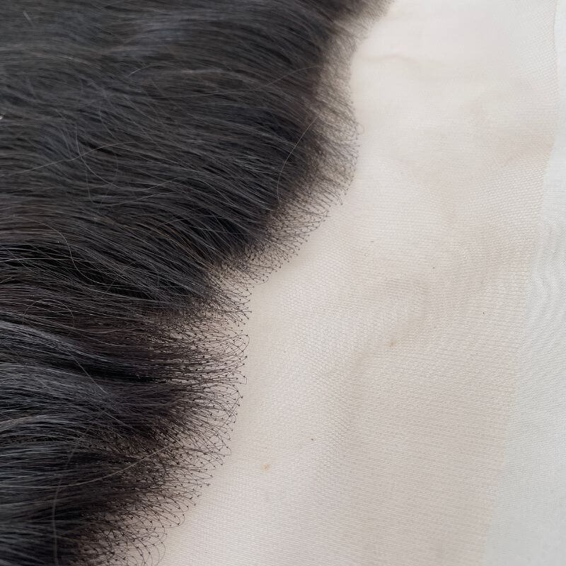 13X6 HD Transparent Lace Frontal Closure Human Hair Indian Virgin Hair Straight Natural Color Density 130% In Stock
