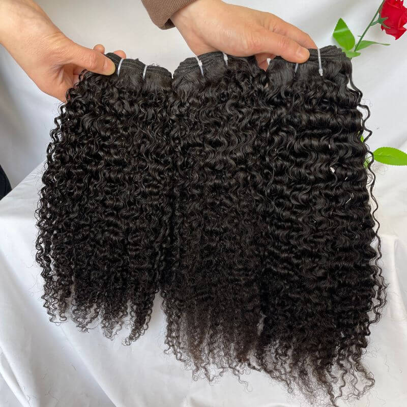 Raw Hair Unprocessed Burmese Human Hair Extensions Raw Virgin Burmese Curly Hair 8"-30' No Tangle No Shedding