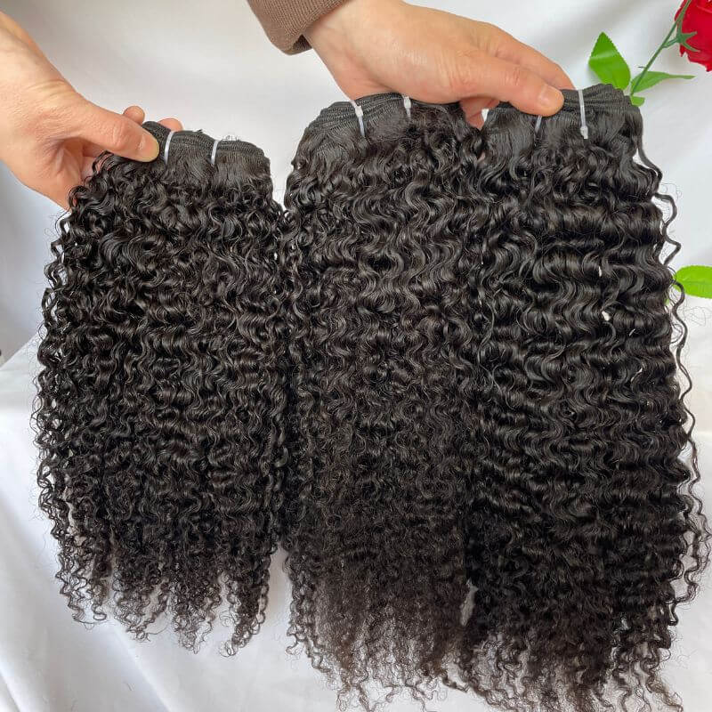 Raw Hair Unprocessed Burmese Human Hair Extensions Raw Virgin Burmese Curly Hair 8"-30' No Tangle No Shedding