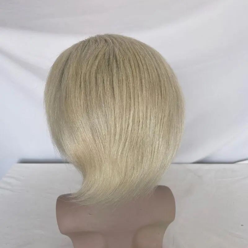 Men Hair System 1B Ombre 60 Toupee European Virgin Hair Mono Base With Thin Skin Replacement For Men  8X10