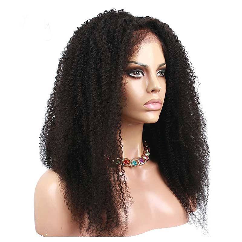 Brazilian Afro Kinky Curly Full Lace Human Hair Wigs 100% Hand Tied Full Lace Wig 130% 180% Density with Baby Hair