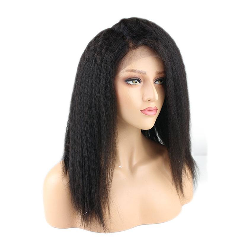 Affordable Full Lace Human Hair Wigs Kinky Straight Virgin Brazilian Human Hair with Baby Hair All Around