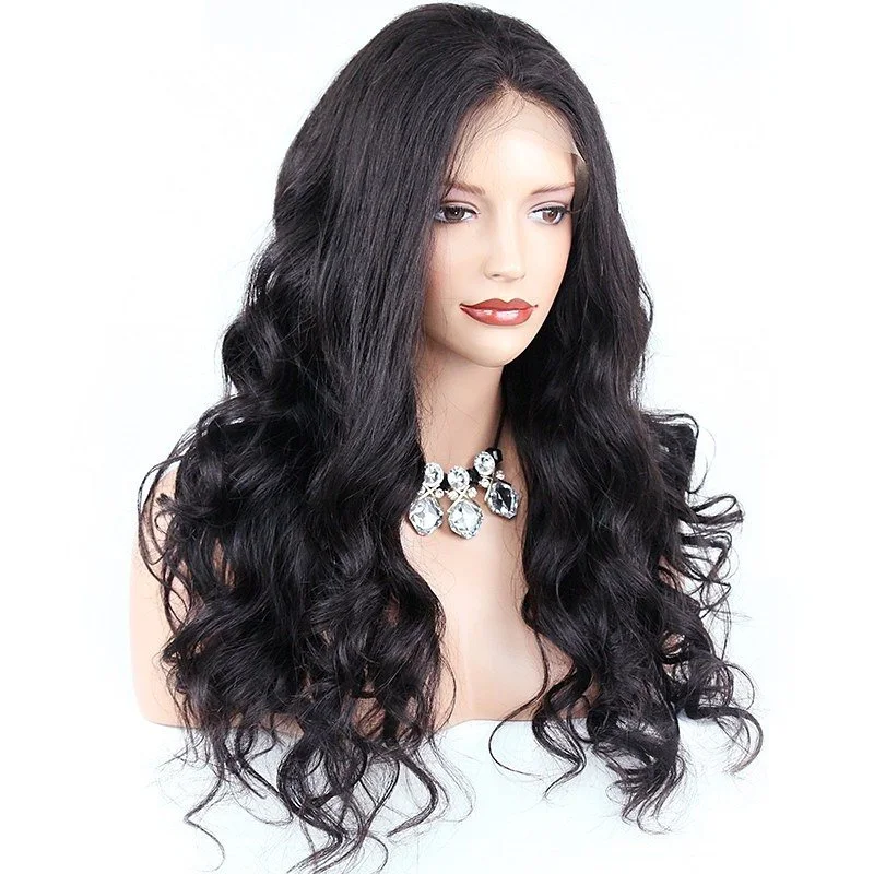 Brazilian Virgin Hair Full Lace Wigs Body Wave Pre Plucked High Quality Wigs For Black Women
