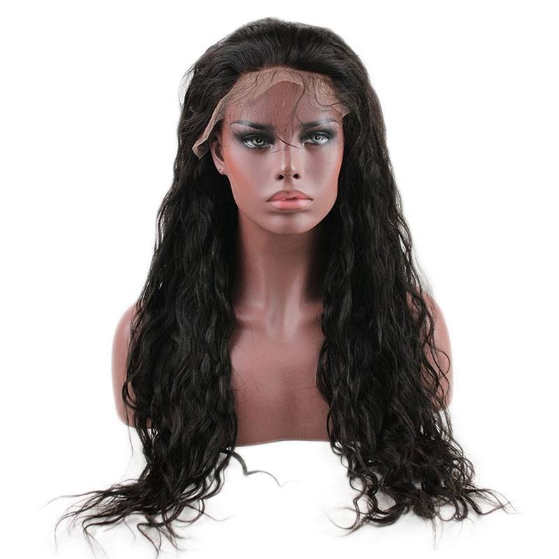 Wet And Wavy Full Lace Wigs 100 Human Hair with Natural Hairline for Women Water Wave Long Wig