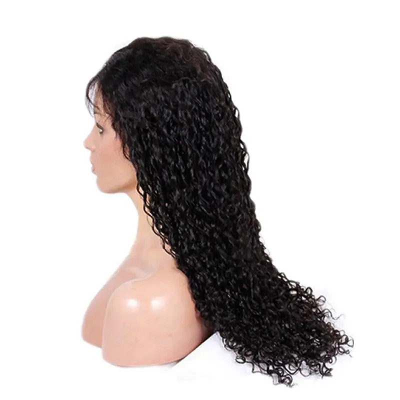 Water Wave Full Lace Wigs With Baby Hair Pre Plucked Human Hair Glueless Wigs 130 Density