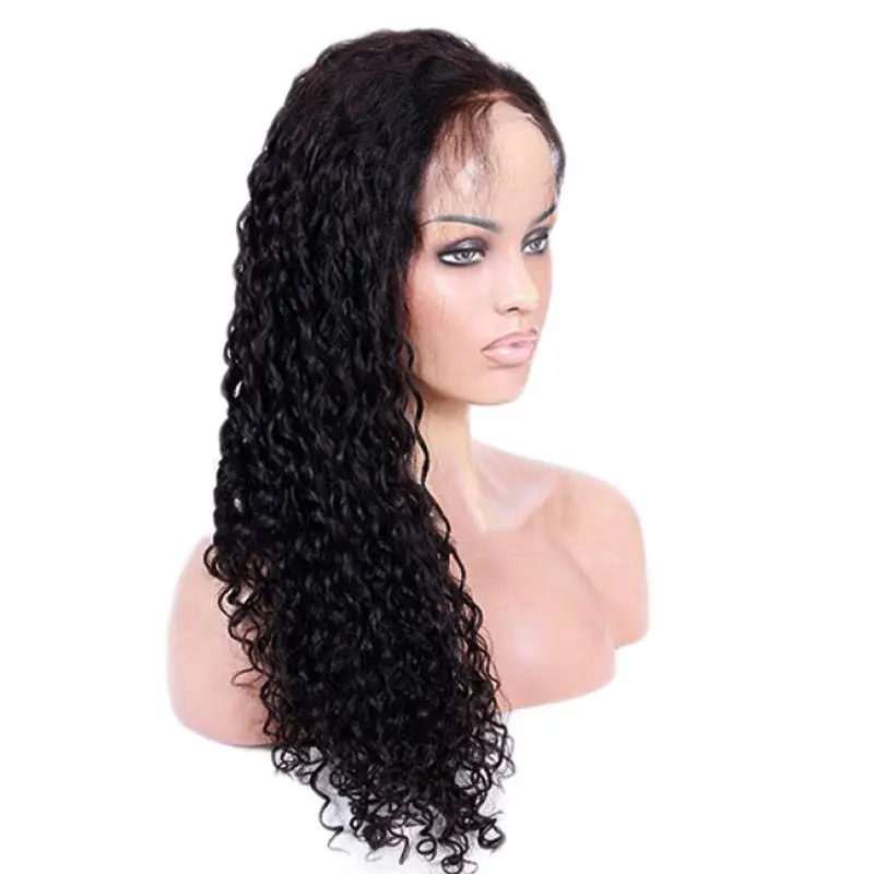 Water Wave Full Lace Wigs With Baby Hair Pre Plucked Human Hair Glueless Wigs 130 Density
