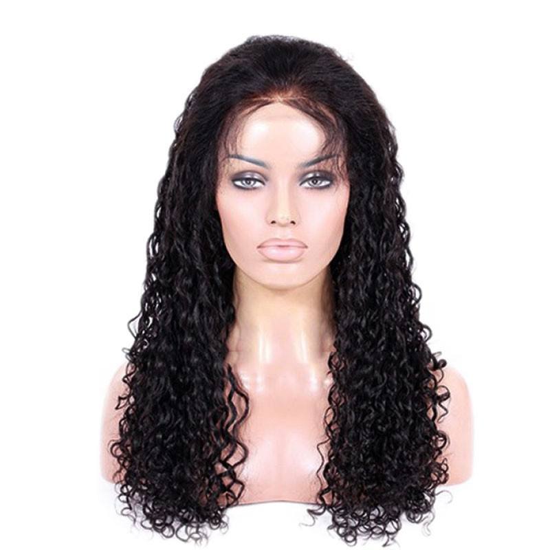 Water Wave Full Lace Wigs With Baby Hair Pre Plucked Human Hair Glueless Wigs 130 Density