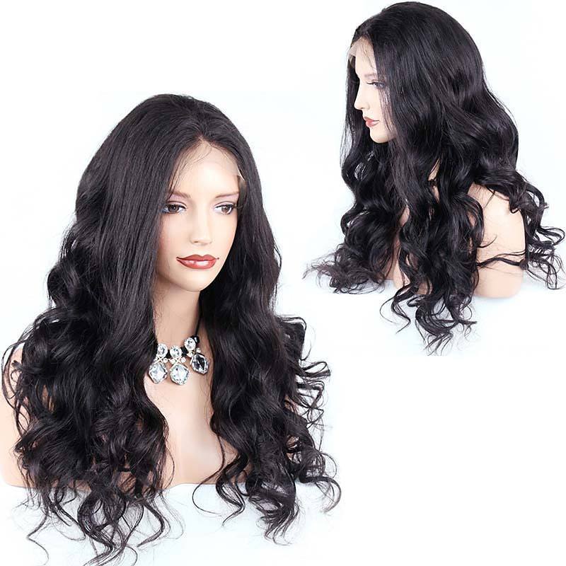 Brazilian Virgin Hair Full Lace Wigs Body Wave Pre Plucked High Quality Wigs For Black Women