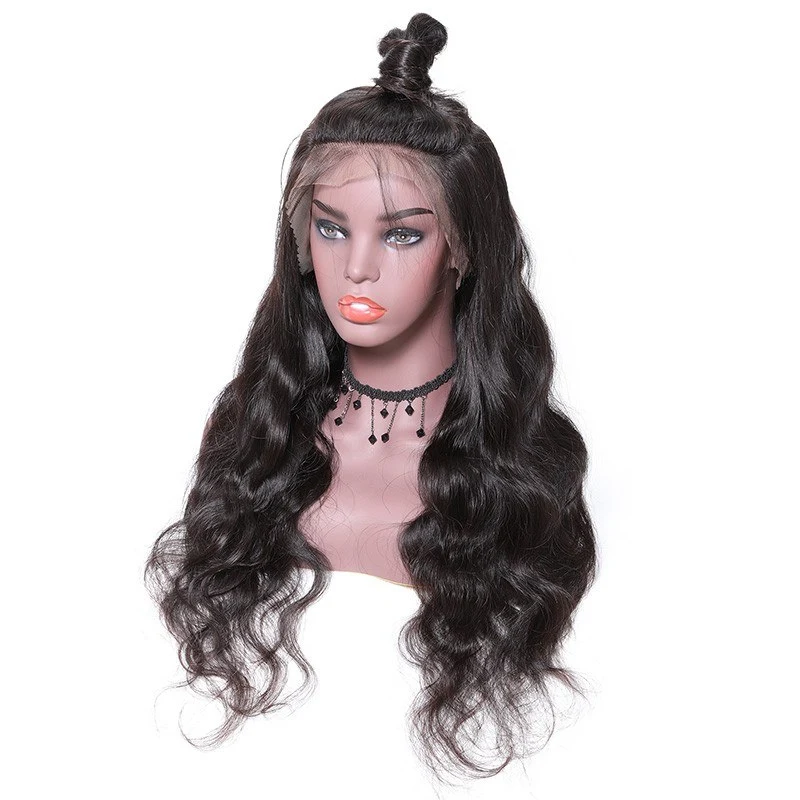 Long Body Wave Lace Front Human Hair Wigs With Baby Hair 180% Density Wigs