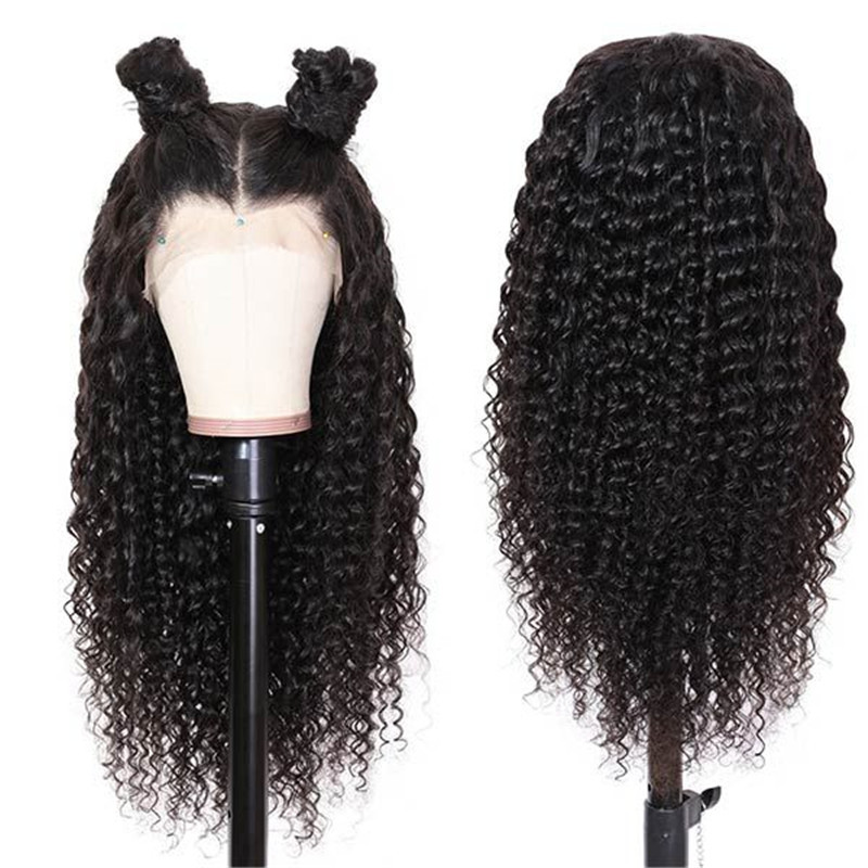 HD Transparent Lace Wigs 180% Density Deep Curly 13x4 Lace Front Wigs Human Hair Wigs For Sale