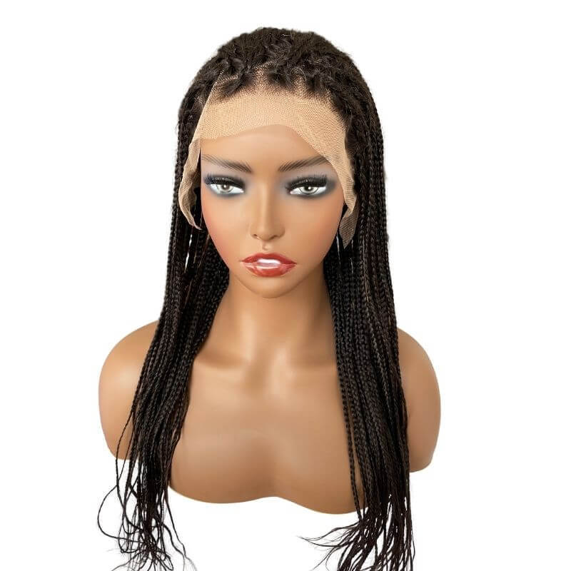 Knotless Braids Lace Front Braided Wigs for Women Braided Lace Wigs Real Human Hair