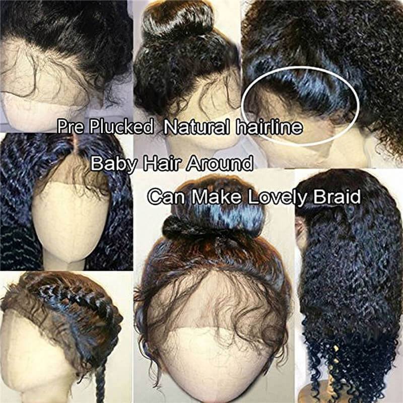 Lace Front Human Hair Wigs for Black Women 150% Density Brazilian Remy Hair Lace Front Wigs Loose Curly Wavy Glueless Full Lace Wigs With Baby Hair