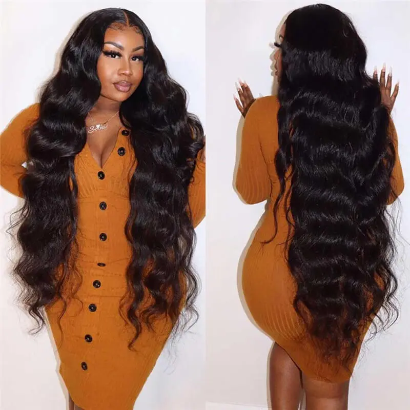 Human Hair Wigs For Black Women Glueless 100% Brazilian Remy Hair Wig Pretty Body Wave Lace Front Wig 8-30 inch