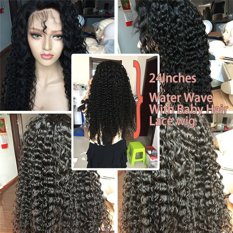 10A Grade Brazilian Lace Front Human Hair Wigs With Baby Hair  Natural Curly Vigin Human Hair Glueless Wigs For Black Women