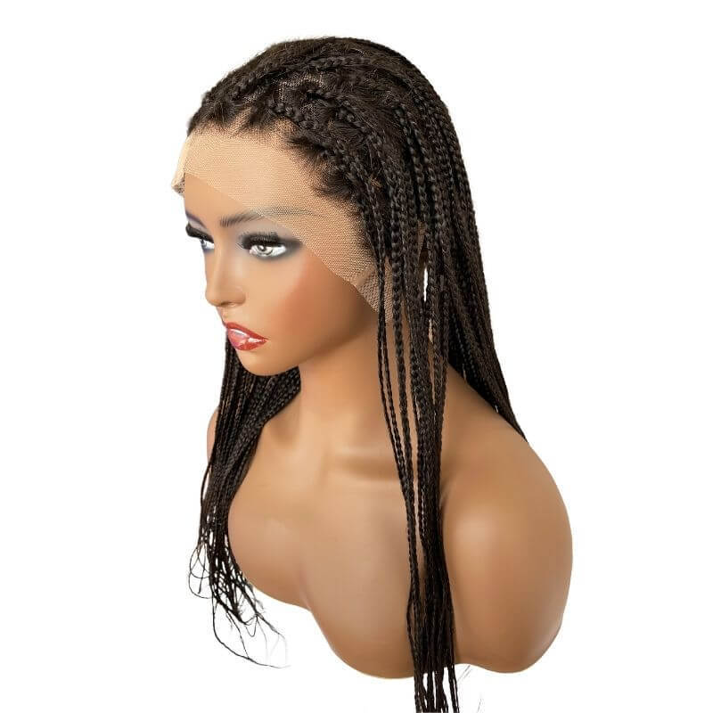 Knotless Braids Lace Front Braided Wigs for Women Braided Lace Wigs Real Human Hair