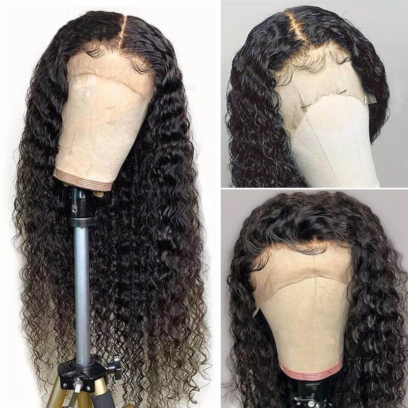 10A Grade Deep Wave Frontal Wig 13x6 Lace Wigs Remy 13x4 T Part Brazilian Wet And Wavy Curly Human Hair Wigs Deep Wave Lace Front Wig