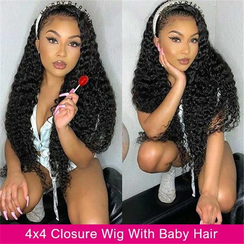 2022 Popular Style HD Transparent Lace Wigs 180% Density 13X6 Lace Front Wig Eseewigs Deep Curly Human Hair Wigs