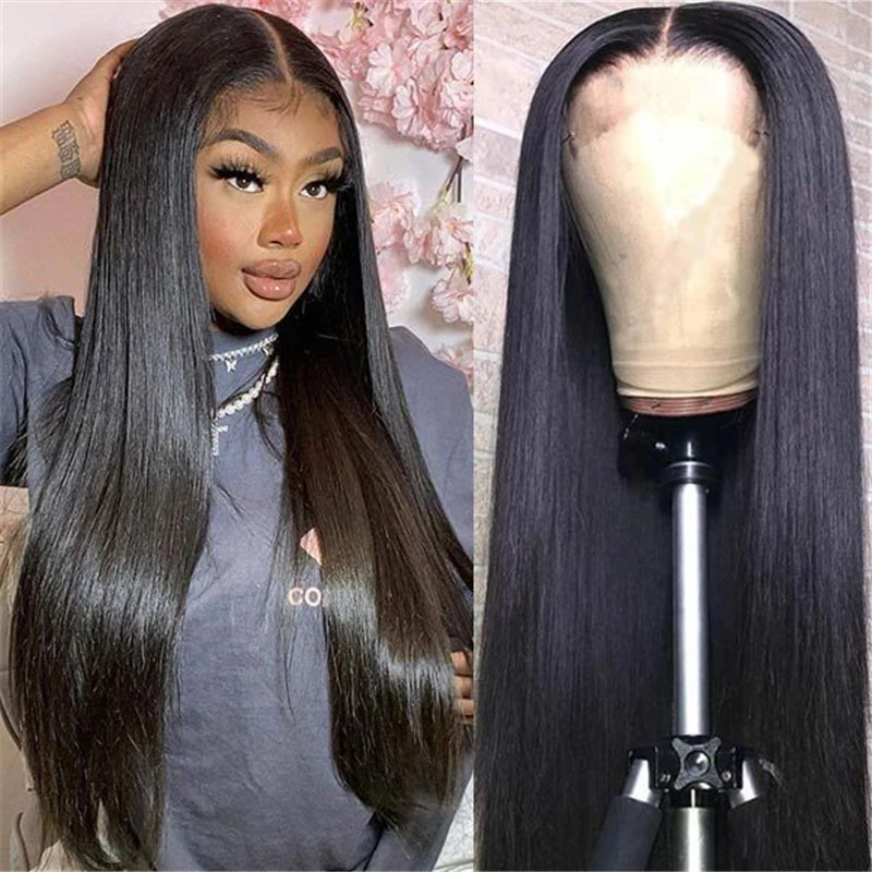 HD Transparent Lace Wigs Affordable 180% Density 13X6 Lace Front Wigs Straight Human Hair Wig For Women