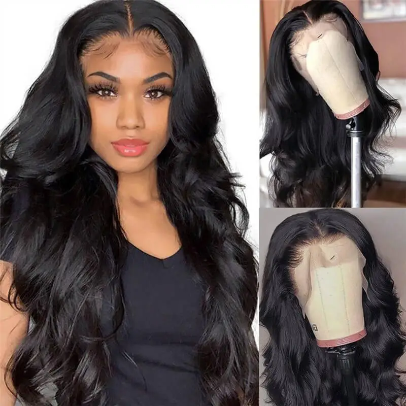 Human Hair Wigs For Black Women Glueless 100% Brazilian Remy Hair Wig Pretty Body Wave Lace Front Wig 8-30 inch