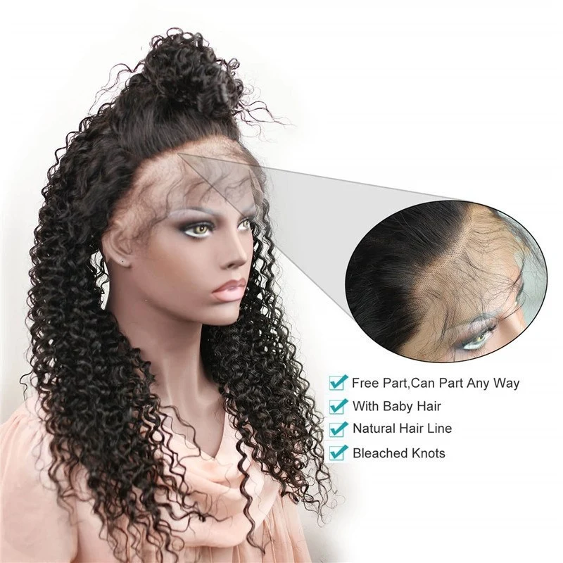Eseewigs Kinky Curly Glueless Human Hair Wigs Brazilian Hair Lace Front Wigs For Black Women