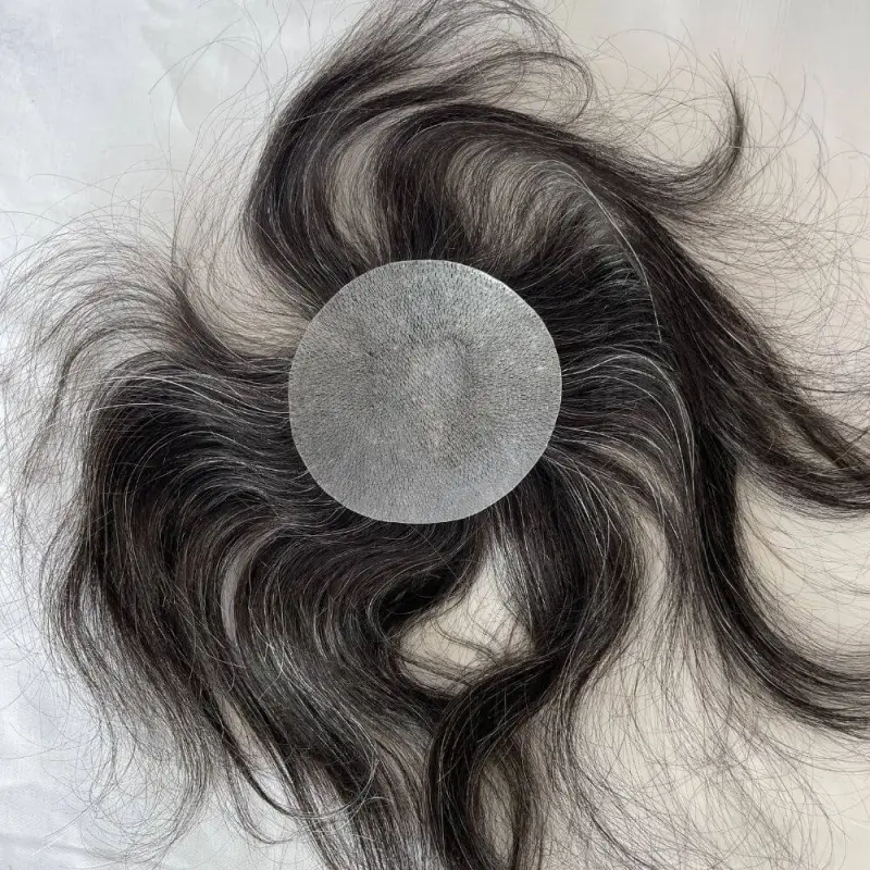 Side or Back Hair Patches Hairpiece Toupee For Men Full PU Thin Skin Base Real Human Hair Hair for Man Covering Bald Spots On Head Sides Or Back