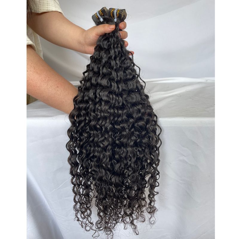 12A Tape Hair Extensions Cambodian Hair 100% Human Virgin Hair  Curly Double-sided Strong Tape In Hair  Adhesive For Woman 40 pcs/Lot