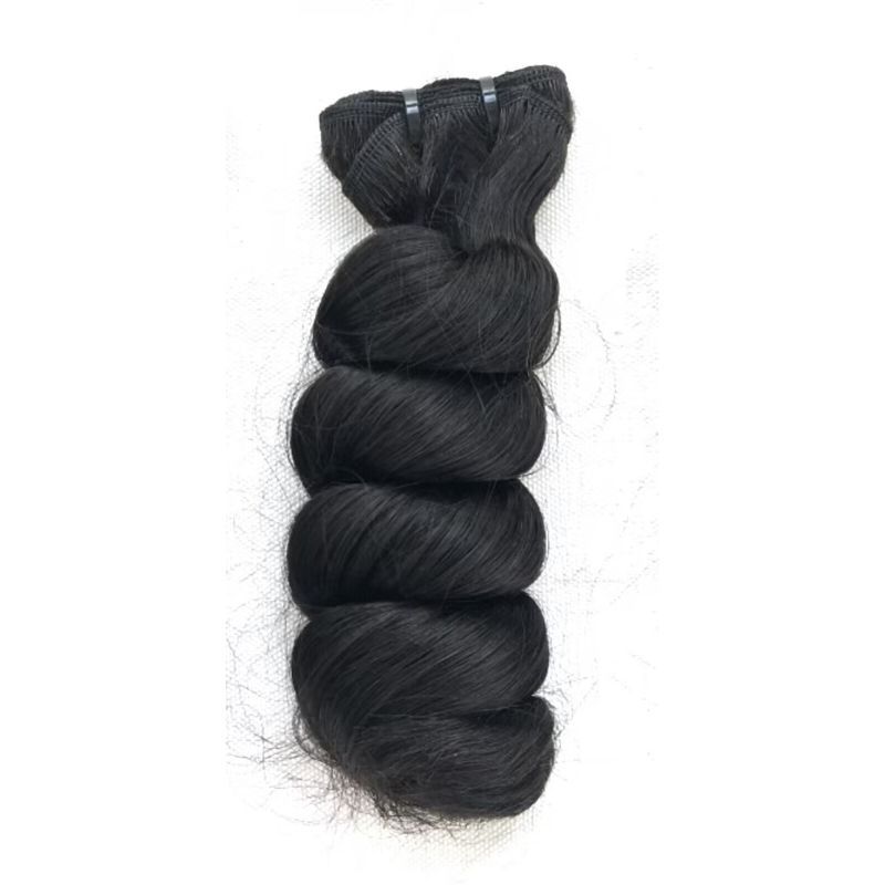 Loose Wave12A Grade Raw Double Drawn Indian Virgin Human Hair Bundles Sew in Extensions Natural Black Double Weft 100% Natural Cuticle Aligned Unprocessed Hair