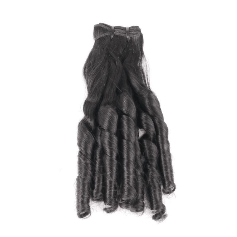 Spring Curl -R 12A Grade Raw Double Drawn Indian Virgin Human Hair Bundles Sew in Extensions Natural Black Double Weft 100% Natural Cuticle Aligned Unprocessed Hair