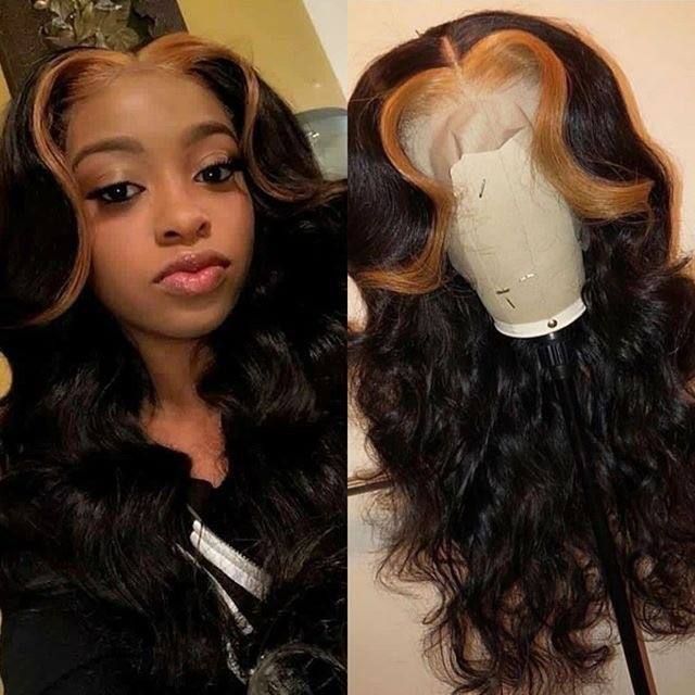 Human Virgin Hair  Pre Plucked Lace Front Wig &For Black Woman