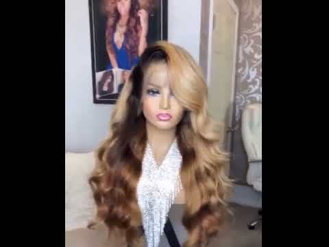 Human Virgin Hair Pre Plucked Lace Front Wig For Black Woman