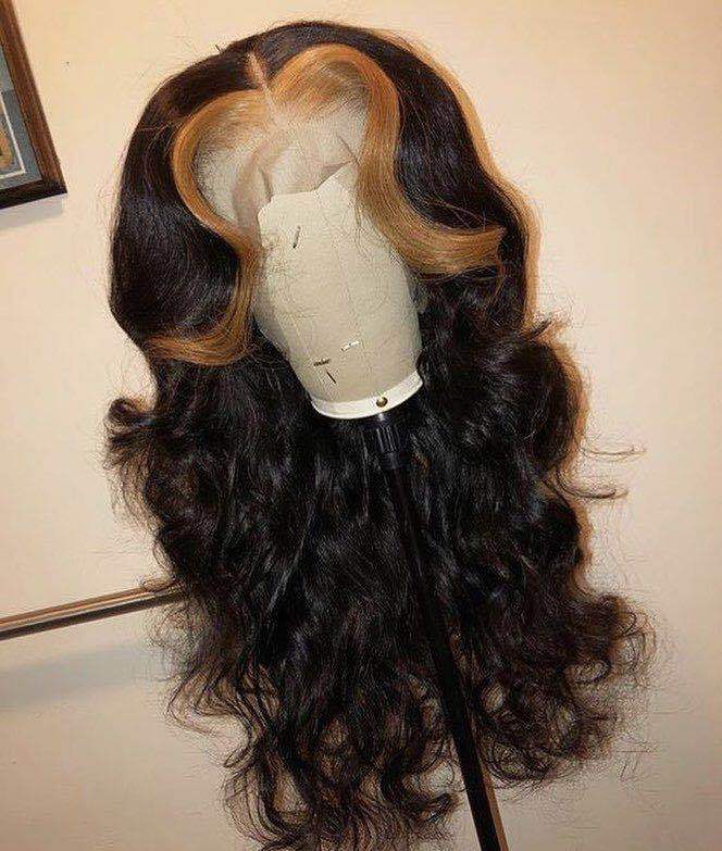 Human Virgin Hair  Pre Plucked Lace Front Wig &For Black Woman