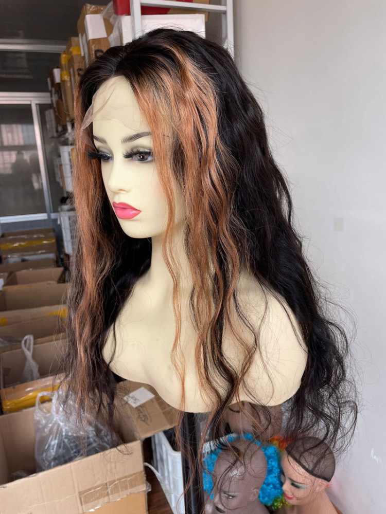 Human Virgin Hair  Pre Plucked Lace Front Wig &For Black Woman