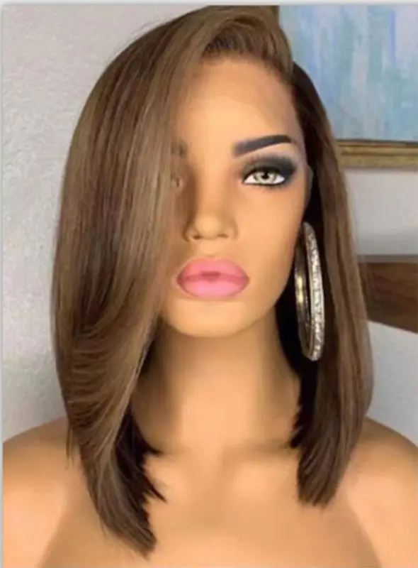 Human Virgin Hair Pre Plucked Lace Front Wig