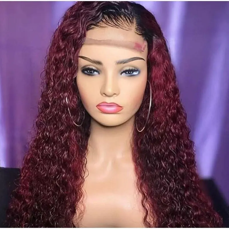 Human Virgin Hair Pre Plucked Lace Front Wig For Black Woman