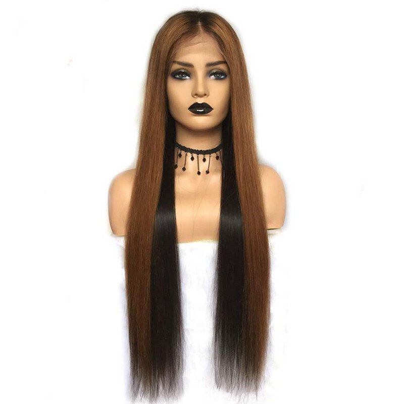 Human Virgin Hair Pre Plucked Lace Front Wig For Black Woman