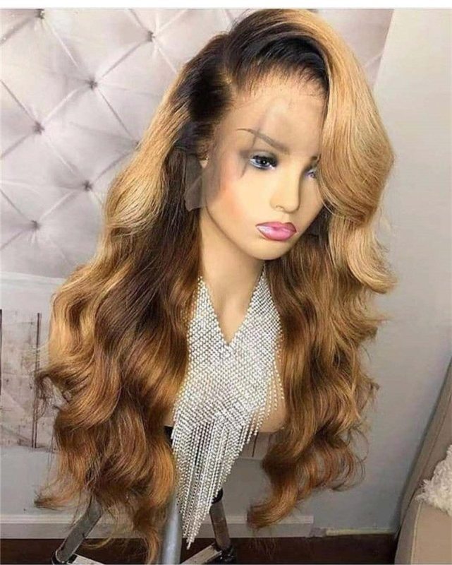 Human Virgin Hair Pre Plucked Lace Front Wig For Black Woman