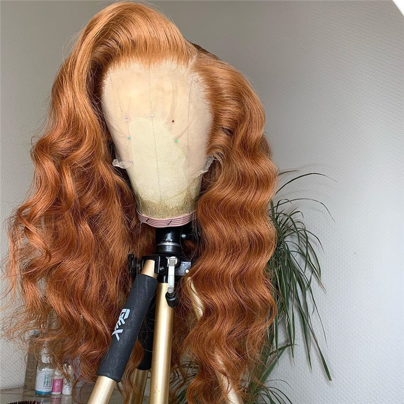 Human Virgin Hair Pre Plucked Ombre Lace Front Wig And 13x4x1 T Part Lace Wig For Black Woman-330c54